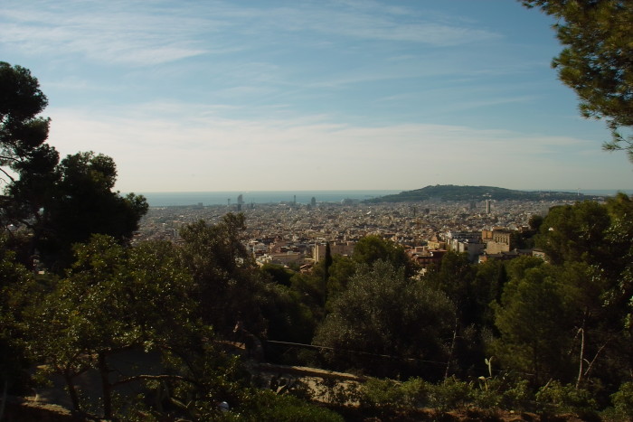 Blick auf Barcelona vom Park Güell aus