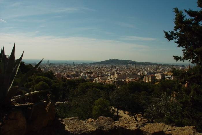 Blick auf Barcelona vom Park Güell