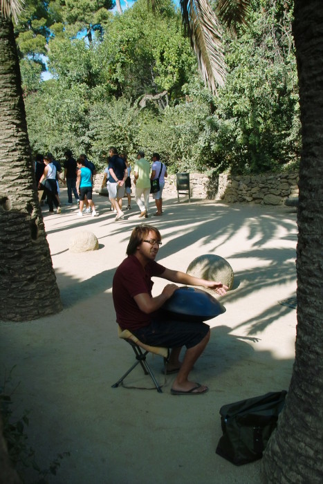 Musiker im Park Güell