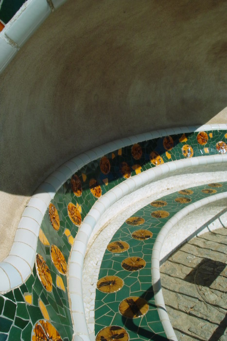 Kachelscherben, Kachelscherben und noch mehr Kachelscherben = Park Güell