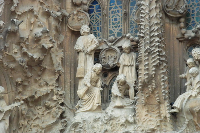 Weihnachtsfassade der Sagrada Família