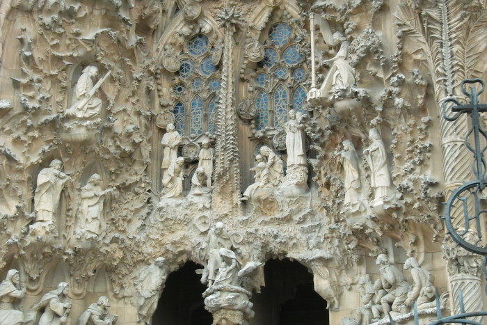 Weihnachtsfassade der Sagrada Família