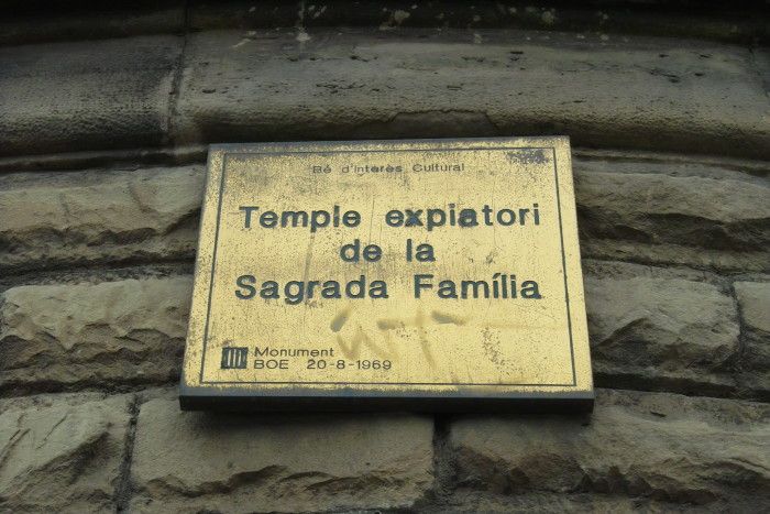 Sagrada Família - Monument BOE 20-8-1969